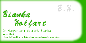 bianka wolfart business card